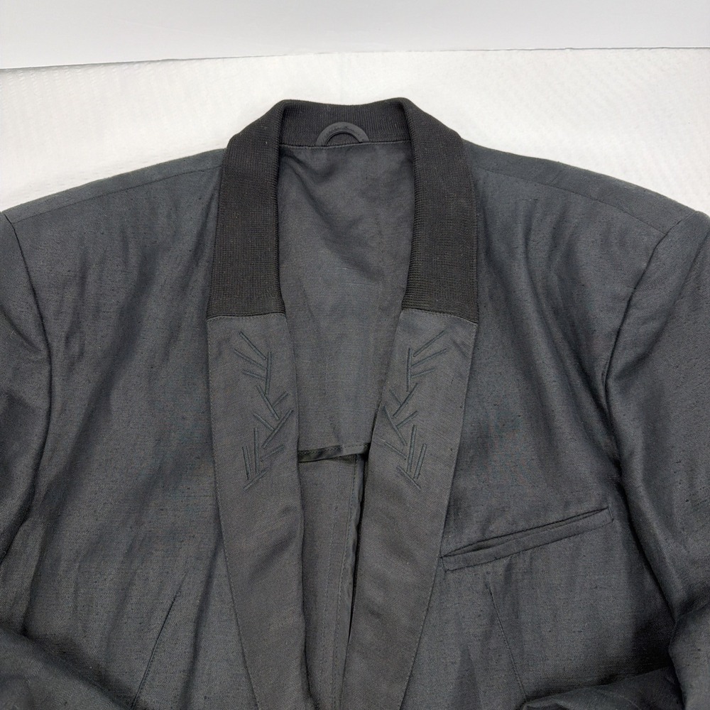 Archival 80-90 Marithe Francois Girbaud Momento Due Slub Jacket Linen Blend IT50 - Picture 4 of 16